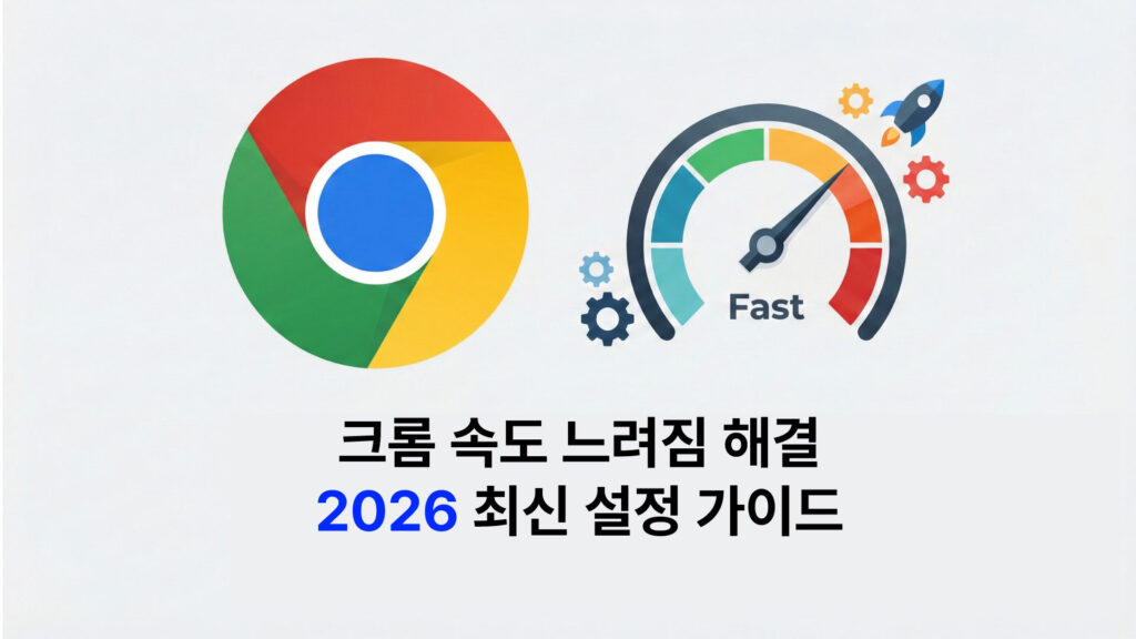 크롬 브라우저 속도 느려질 때 해결 방법 2026 최신 설정 가이드