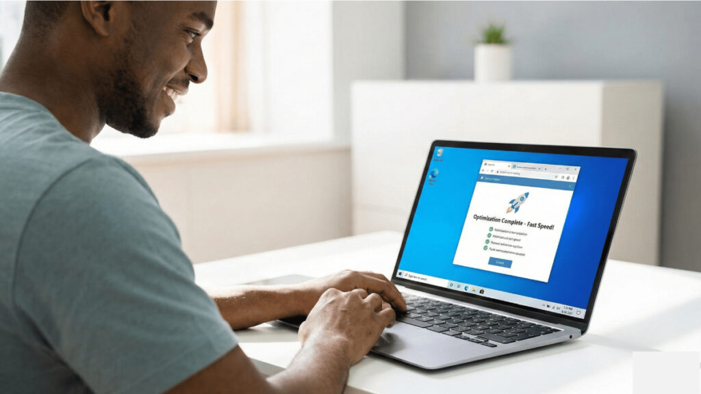 PC와 크롬 속도 최적화를 마치고 빠른 속도로 작업을 진행하는 모습