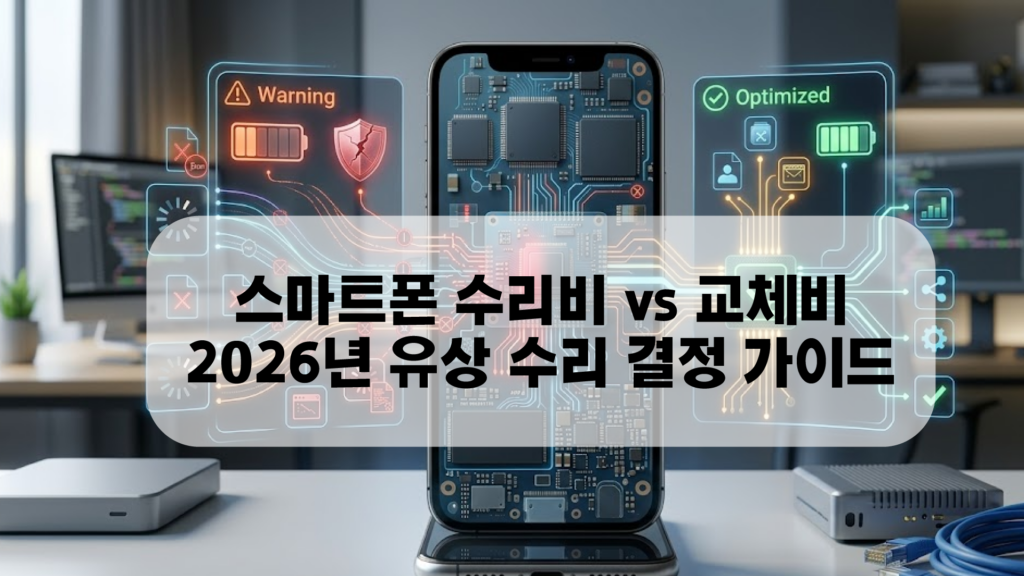 스마트폰 수명 연장을 위한 백그라운드 앱 및 캐시 최적화 전후의 데이터 노드 흐름 비교 시각화 대표 이미지