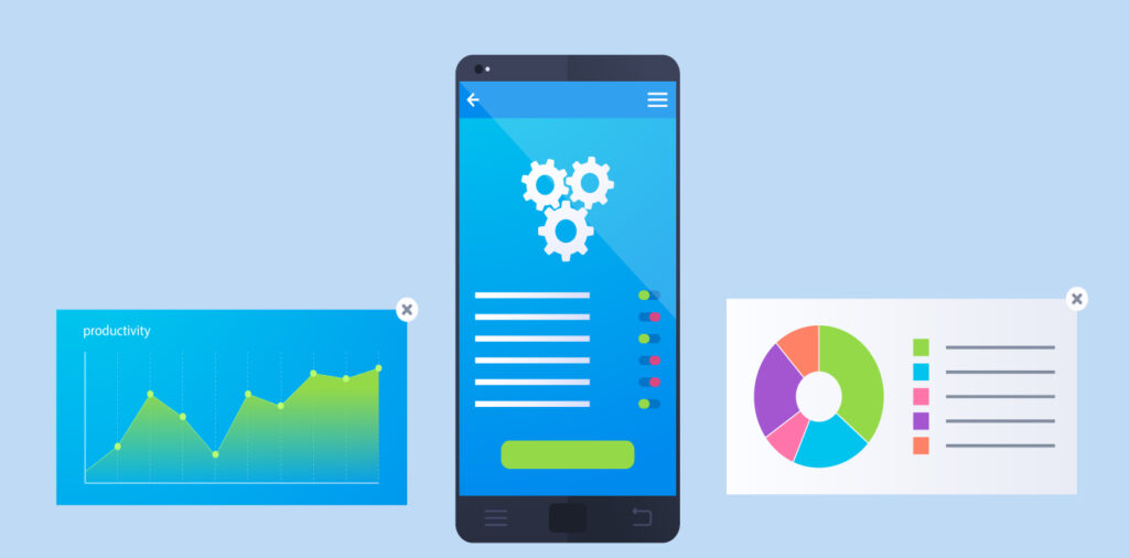 모바일 브라우저의 캐시와 쿠키를 삭제하여 웹 서핑 시 발생하는 휴대폰 버벅거림을 줄이고 스마트폰 속도 향상을 돕는 최적화 과정 시각화